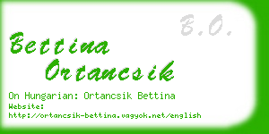 bettina ortancsik business card